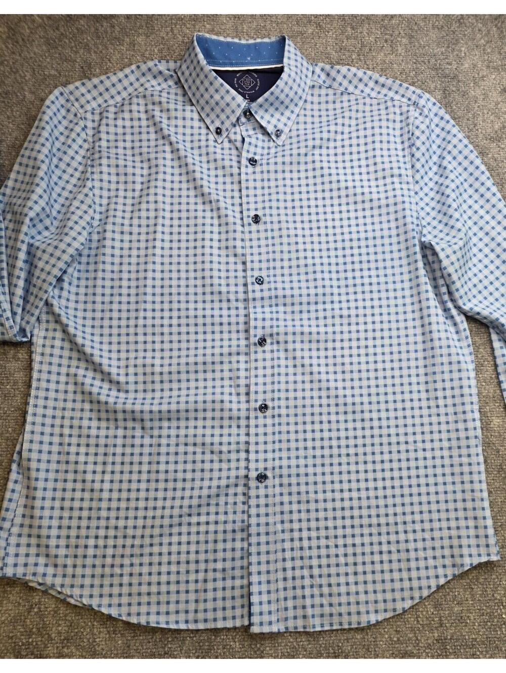 CON.STRUCT 4-Way Stretch Moisture Wicking Non-Iron Long Sleeve Button Up L